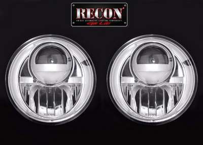 Recon Accessories | 264274CL | Chrome LED Projector Headlights Jeep Wrangler  07-16